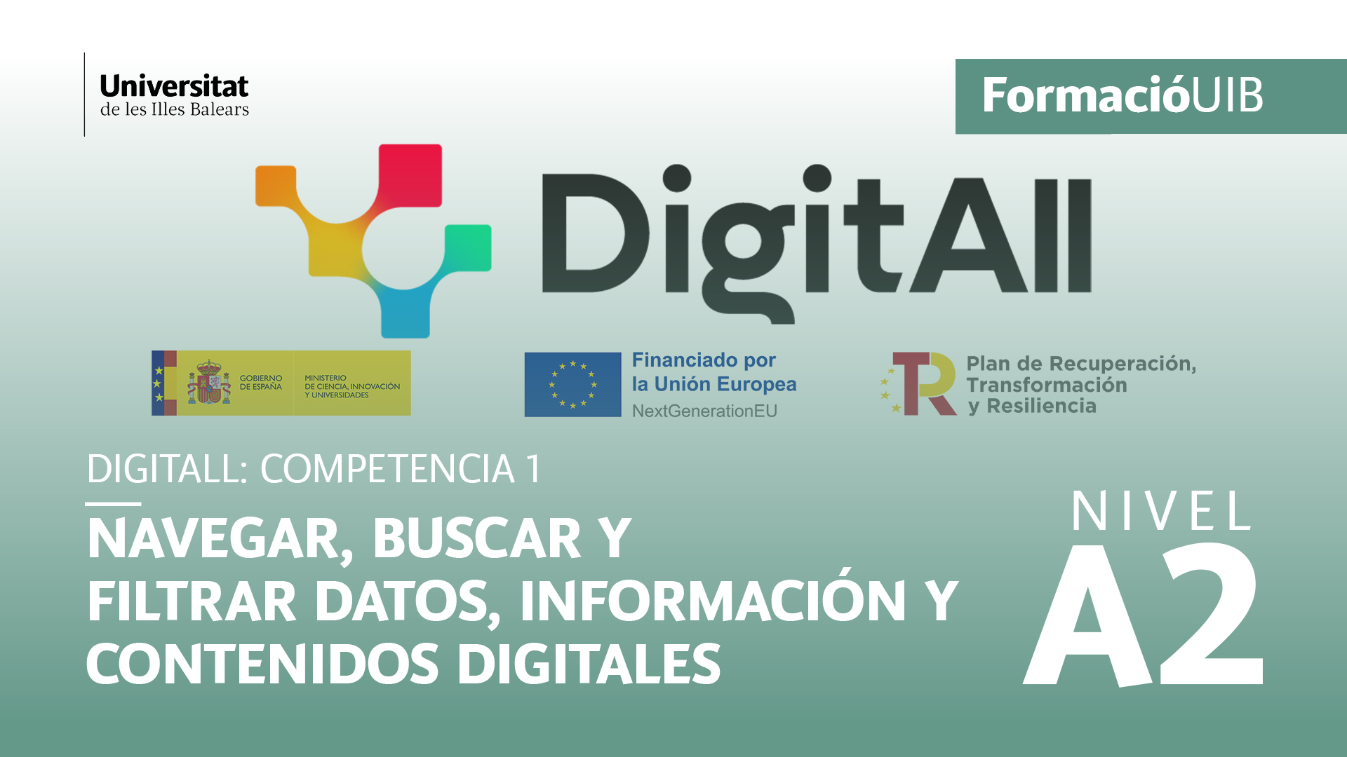(Nivel A2) Introducción a la navegación, búsqueda y filtrado de datos, información y contenidos digitales