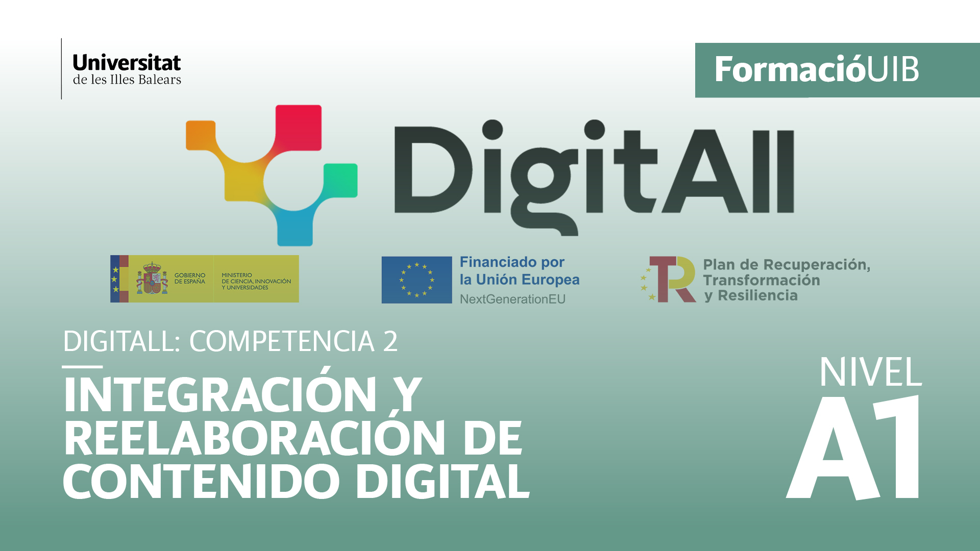 (Nivel A1) Introducción a integración y reelaboración de contenido digital
