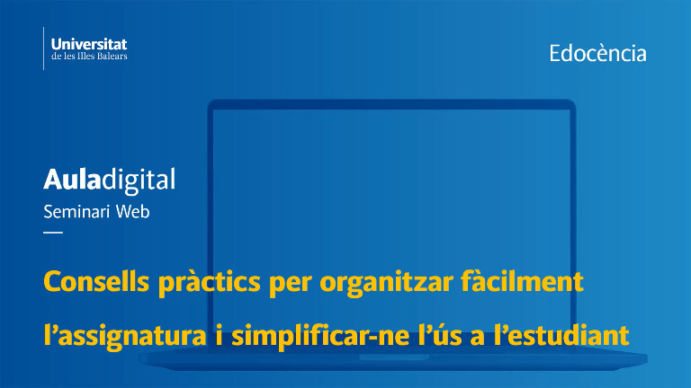 Practical tips to easily organize the subject in Aula Digital